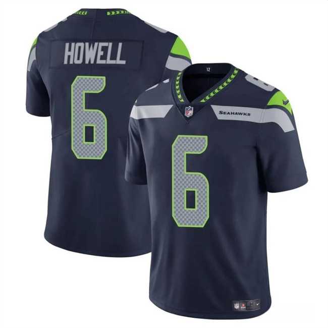 Youth Seattle Seahawks #6 Sam Howell Navy Vapor Limited Stitched Jersey Dzhi